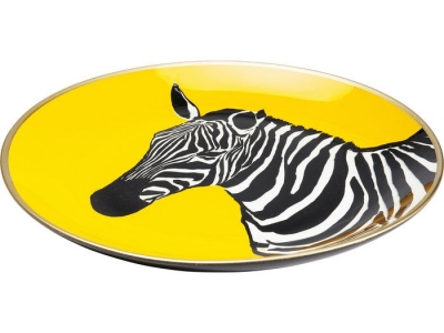 Dzeltens dekoratīvs šķīvis Zebra Kare 61277
